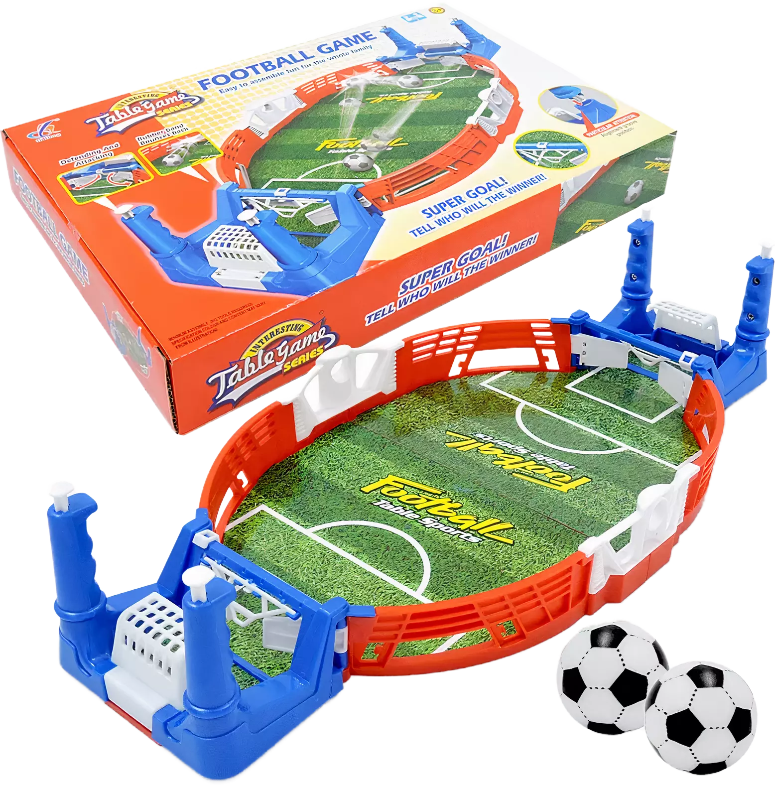 Batalha de Futebol Infantil montado sobre a mesa pronta para jogar.
