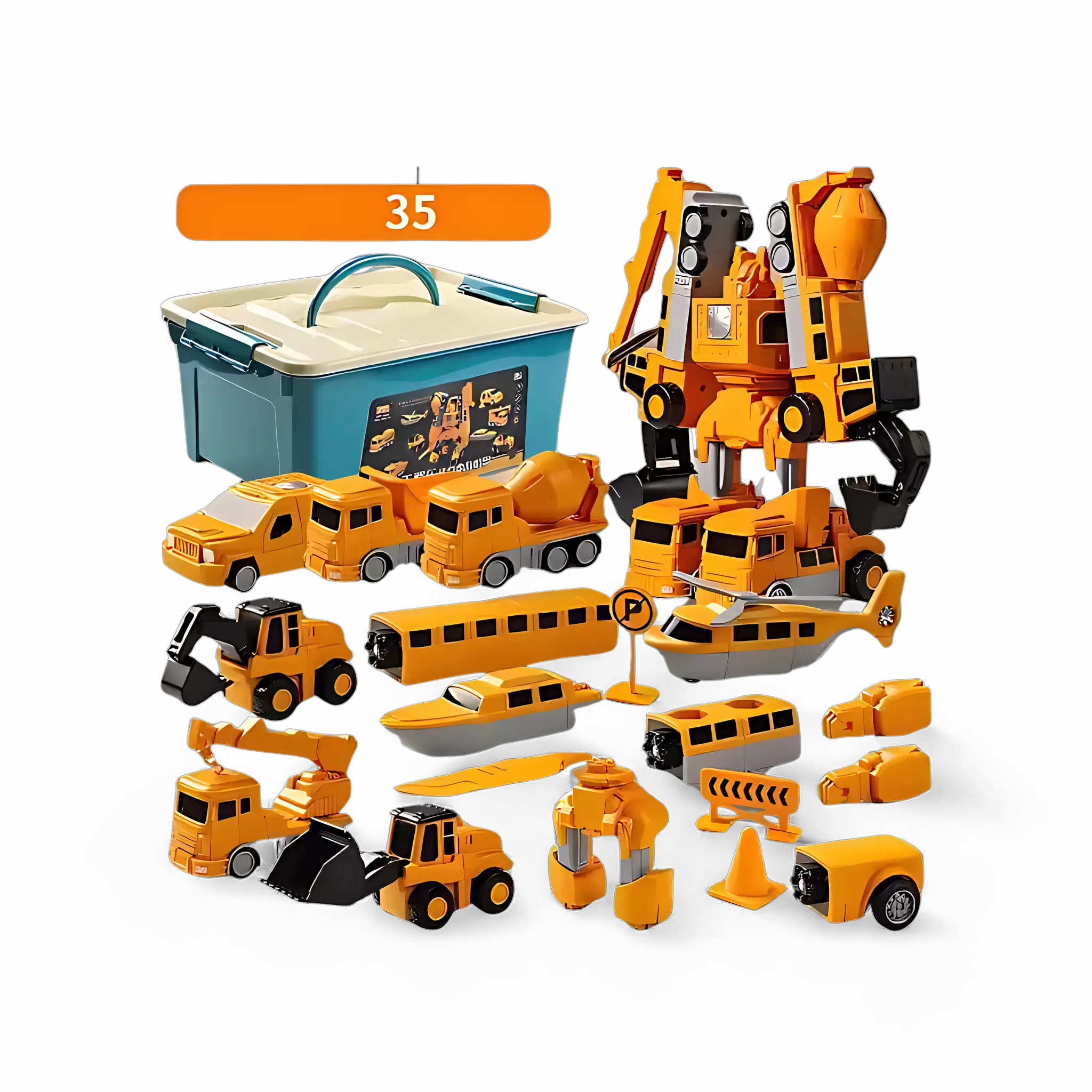 Design criativo e seguro dos robôs carros magnéticos para crianças.