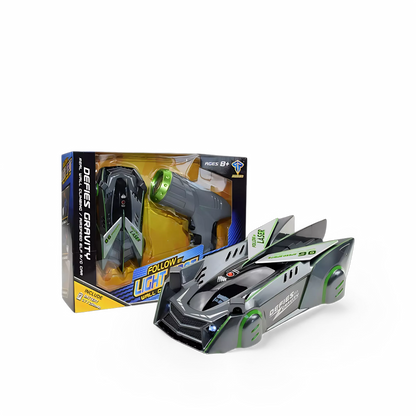 Veículo anti-gravidade iluminado por luzes coloridas